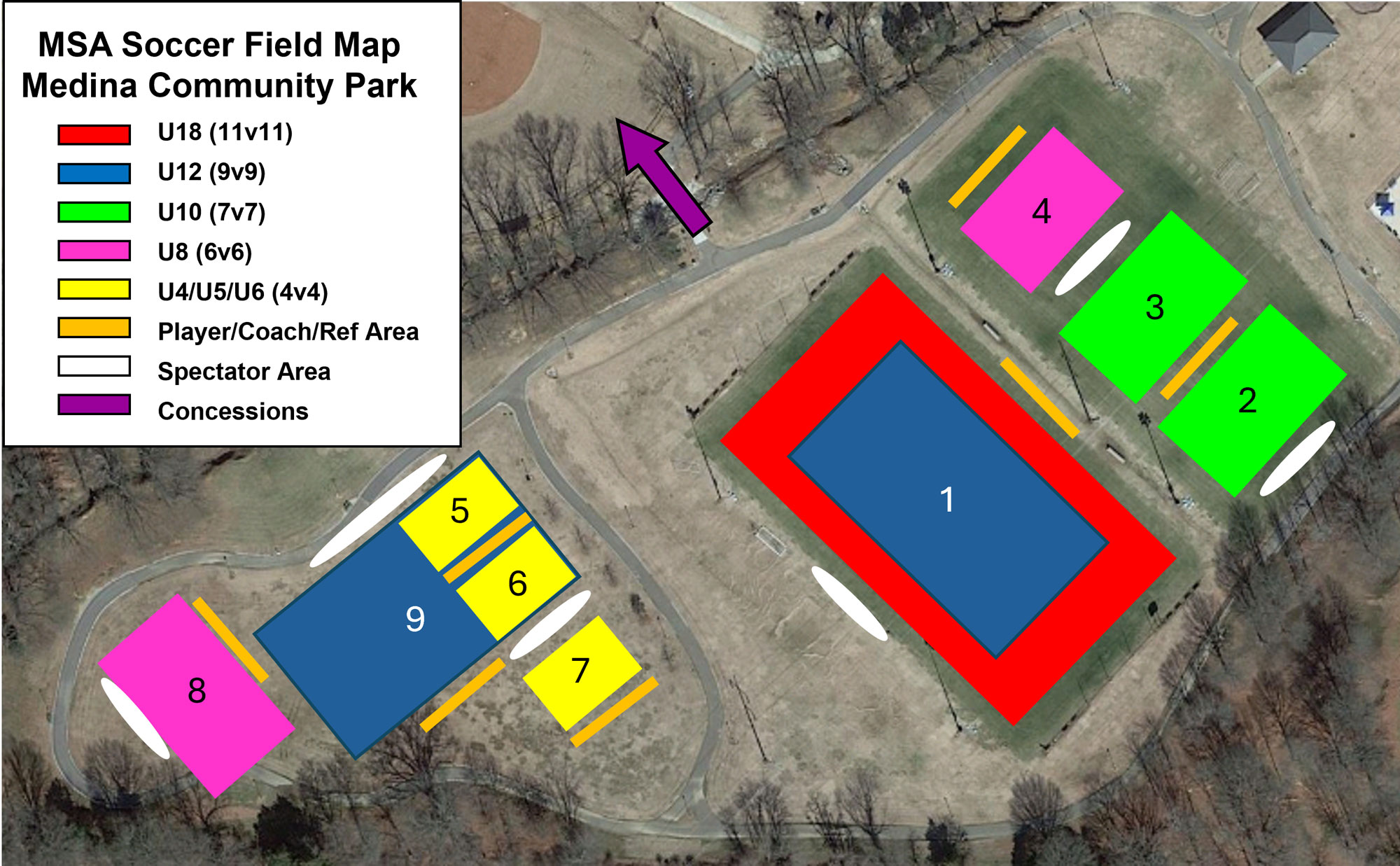 Medina Field Map Fall 2024